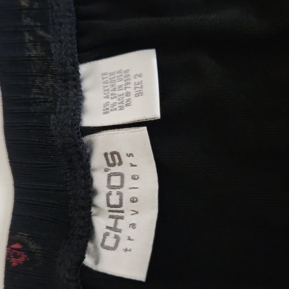 Chico's Travelers Black Boho Old World Asymmetrical Wrap Maxi Skirt  Whimsigoth - Picture 7 of 8